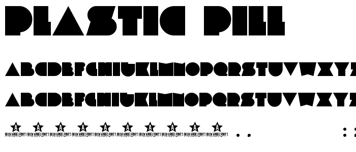 PLASTIC PILL font